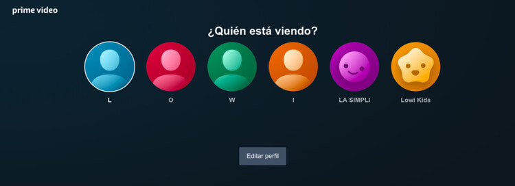 PRIME VIDEO PERFIL